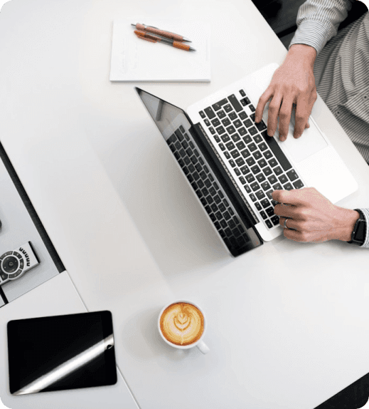 A person making a business strategy