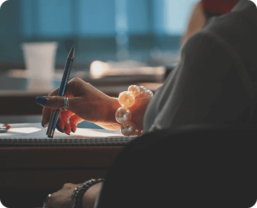 A person making a business structure solutions